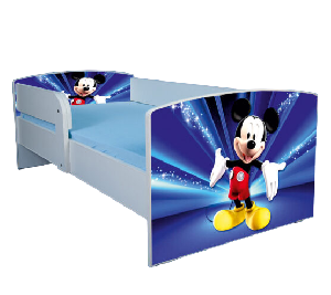 Patut copii 2-6 ani cu Mickey 130x60 cm cu sertar ptv3419