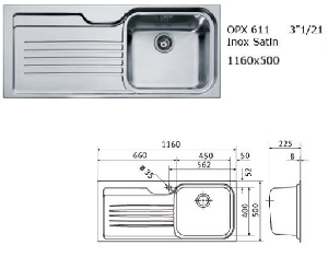 Chiuveta incorporabila Franke OPERA OPX 611