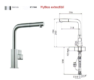 Baterie de  buc Franke Mythos extractabil