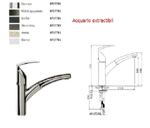 Baterie de bucatarie Franke Acquario extractibil