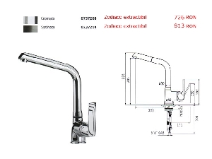 Baterie de bucatarie Franke Zodiaco extractibil