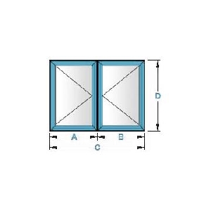 Tamplarie PVC 2 canate mobile