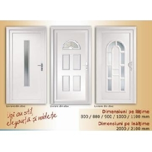 Usi exterioare din PVC  cu 3 camere