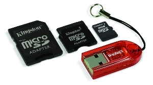 Card memorie Kingston MicroSD 2GB cu doua adaptoare