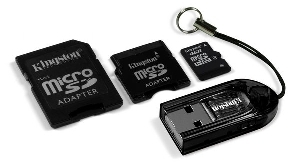 Card memorie Kingston MicroSD 4GB kit cu 2 adaptoare