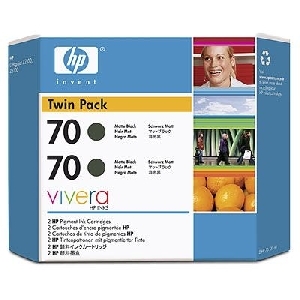 HP Cartus Cerneala HP 70 Negru Mat- pachet dublu