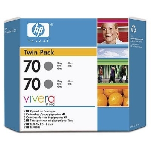 HP Cartus Cerneala HP 70 Gri - pachet dublu