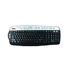 Tastatura RPC Multimedia KMV-8102BS, Negru/Argintiu