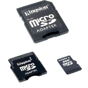 Card de memorie Kingston MicroSD 2GB cu 2 adaptoare