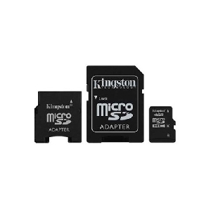 Card de memorie Kingston MicroSD HC class 4 4GB cu 2 adaptoare