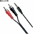 Cablu adaptor Jack Stereo 3.5 mm M - 2x RCA-M Belkin 1 metru