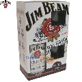 Pachet Bourbon Whiskey 40% Jim Beam + 2 pahare cutie 0.7 L