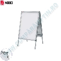 Avizier Nobo A-Frame  aluminiu  70 x 100 cm