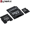 Card Micro Secure Digital Kingston  4 GB  cu doua adaptoare