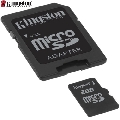 Card Micro Secure Digital Kingston  2 GB  cu adaptor SD