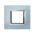 Placa ornament 2 module sticla Blue Bticino Axolute