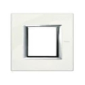 Placa ornament 2 module White Limoges Bticino