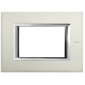 Placa ornament 3 module Brushed Aluminium Bticino Axolute