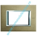 Placa ornament 3 module Brushed titanium Bticino