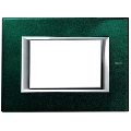 Placa ornament 3 module Green Sevres Bticino Axolute