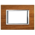 Placa ornament 3 module lemn Teak Bticino Axolute