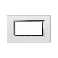 Placa ornament 4 module Silver Bticino Axolute