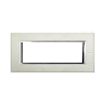 Placa ornament 6 module Brushed Aluminium Bticino Axolute