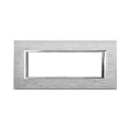 Placa ornament 6 module Brushed Chrome Bticino Axolute