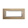 Placa ornament 6 module Brushed titanium Bticino