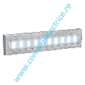 LED AITES 20 aluminiu satin alb LED