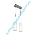 Lampa suspendata LIRA 12 crom satin/alb LW-LI1220-13