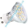 Bec LED21SMD5050 3W GU10 230V alb cald 21 leduri