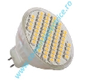 Bec LED60SMD3528 3W GU5.3 12V galben 60 leduri