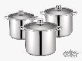 Set 3 oale inox cu capac Peterhof PH-1546S PH-1546S