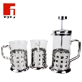 Set pentru ceai si cafea cu infuzor si 2 cani Bergner BG 1008 BG1008