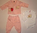 Set pijamalute roz in dungi pentru bebeluse- 14317 14317