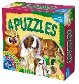 4 Puzzle - Invata animalele domestice D-Toys