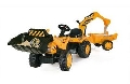 Tractor Cu Pedale Si Remorca Copii SMOBY 33389 Galben - MYK00004728