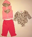 Set hainute pentru bebe Inimioara animal print - 14775