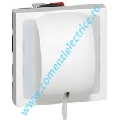 BUTON INVERSOR CU ACTONARE PRIN TRAGERE 6A 2 MODULE ALB LEGRAND MOSAIC