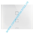 PLACA (RAMA) GEWISS CHORUS ICE TOUCH KNX, 2 SIMBOLURI, ALB