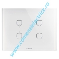 PLACA (RAMA) GEWISS CHORUS ICE TOUCH KNX, 4 SIMBOLURI, ALB