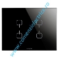 PLACA (RAMA) GEWISS CHORUS ICE TOUCH KNX, 4 SIMBOLURI, NEGRU