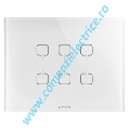 PLACA (RAMA) GEWISS CHORUS ICE TOUCH KNX, 6 SIMBOLURI, ALB