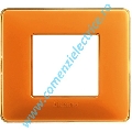 PLACA (RAMA) ORNAMENT BTICINO MATIX, 2 MODULE, AMBRA