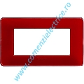 PLACA (RAMA) ORNAMENT BTICINO MATIX, 4 MODULE, CORAL