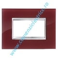 PLACA (RAMA) ORNAMENT GEWISS CHORUS FLAT STICLA, 4 MODULE, BURGUND CLASIC