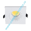 SPOT CU LED PATRAT 7W E14/E27 2700K 93X122X73 ALB IP40