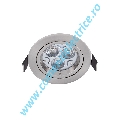 SPOT CU LED ROTUND 3W GU10 2700K 93X65X70 NICHEL SATINAT IP40