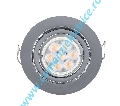 SPOT CU LED ROTUND 6W E14/E27 2700K 93X117X70 NICHEL SATINAT IP40